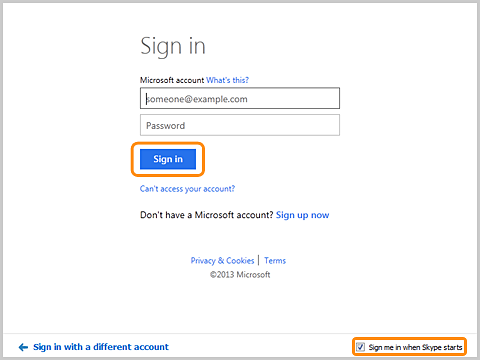 Create skype account without microsoft